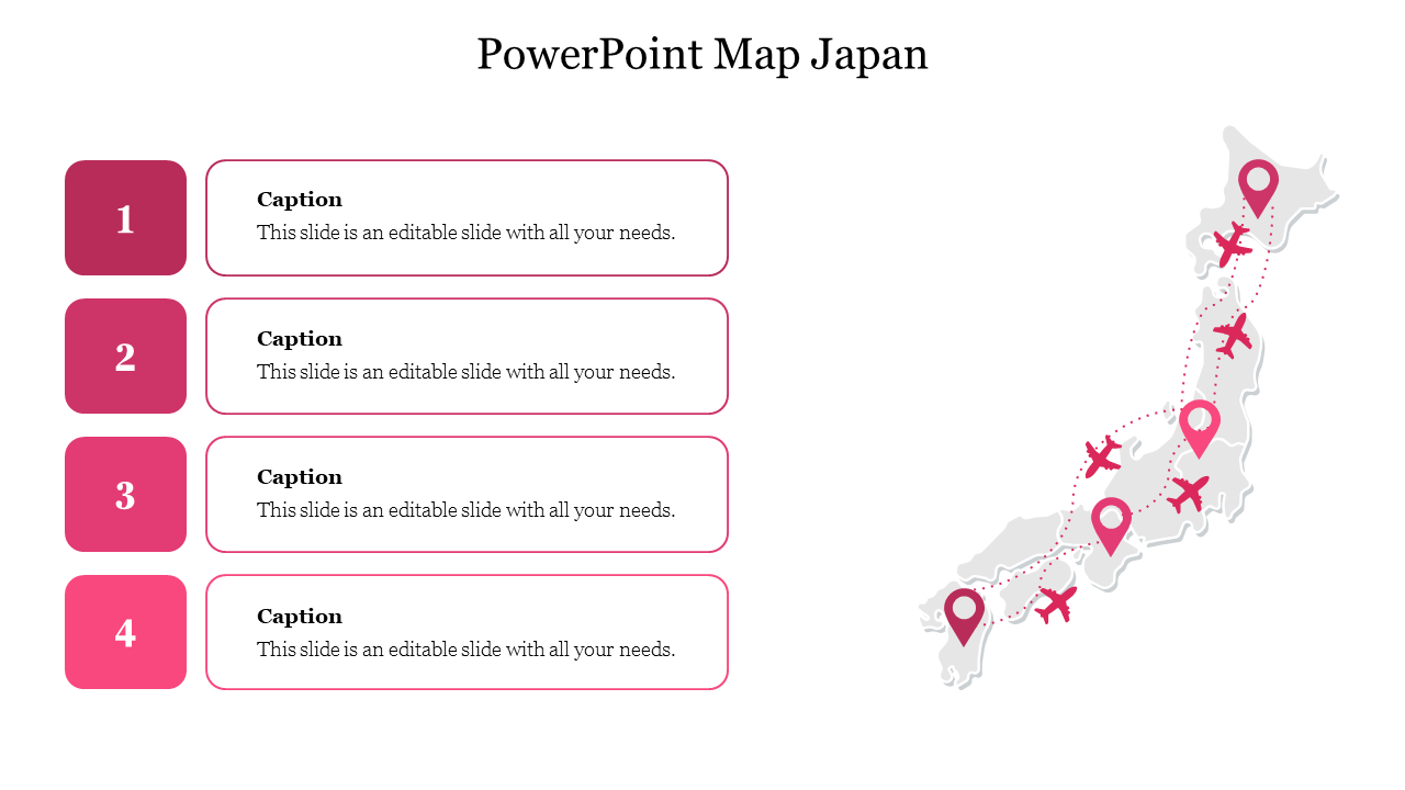 PowerPoint Map Japan